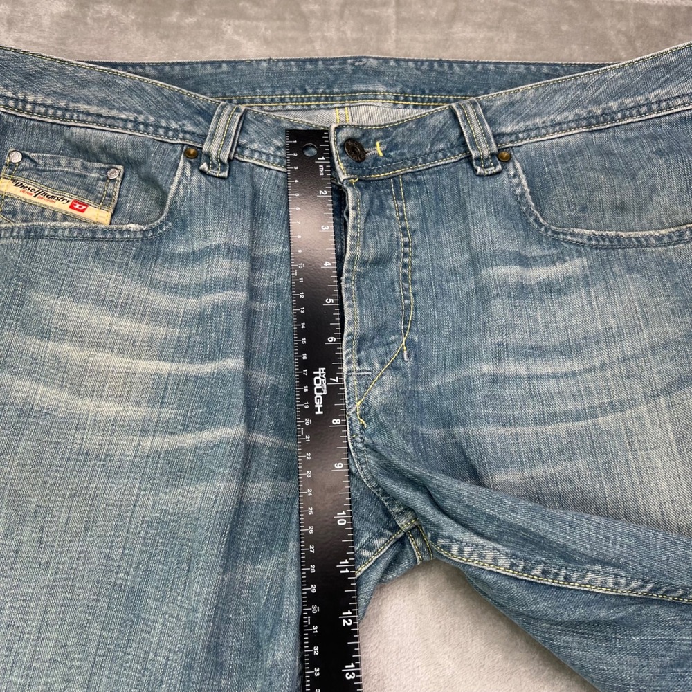 Diesel Rolan Jeans Mens 38x30 Blue Medium Wash Straight Leg Made In Italy Denim - Picture 9 of 15